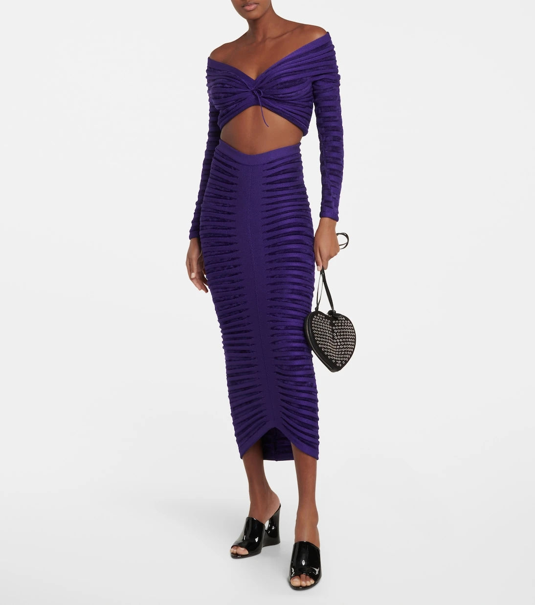 Alaïa - Ruched maxi skirt