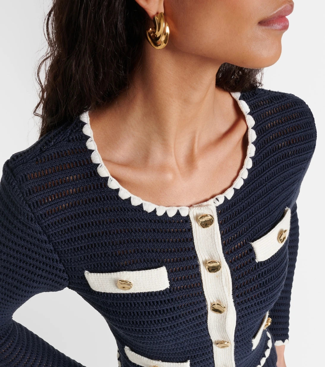 Self-Portrait - Crochet cardigan