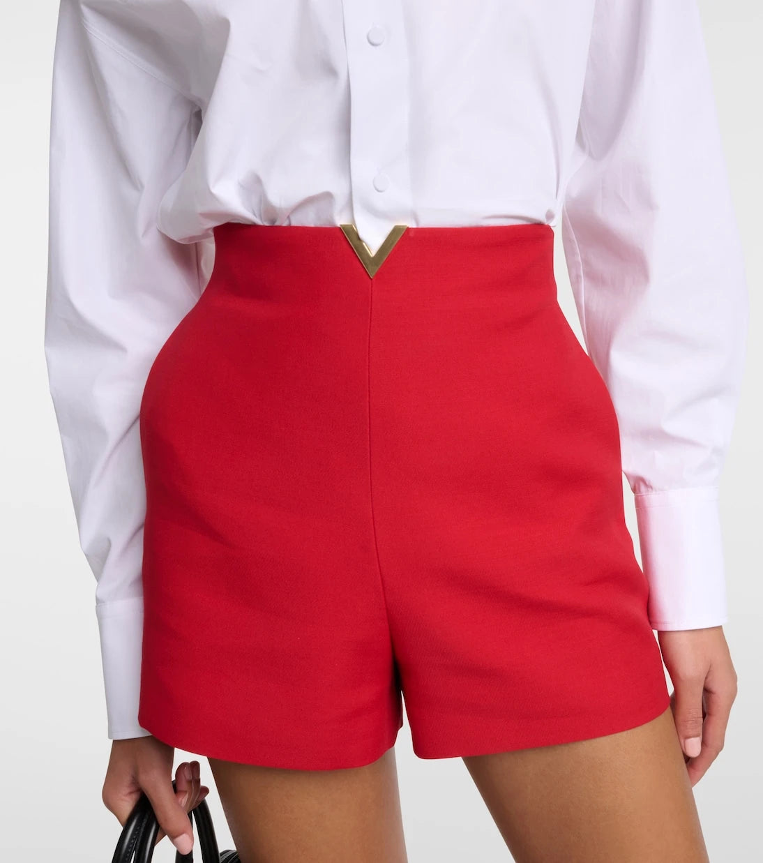Valentino - Crêpe Couture high-rise shorts