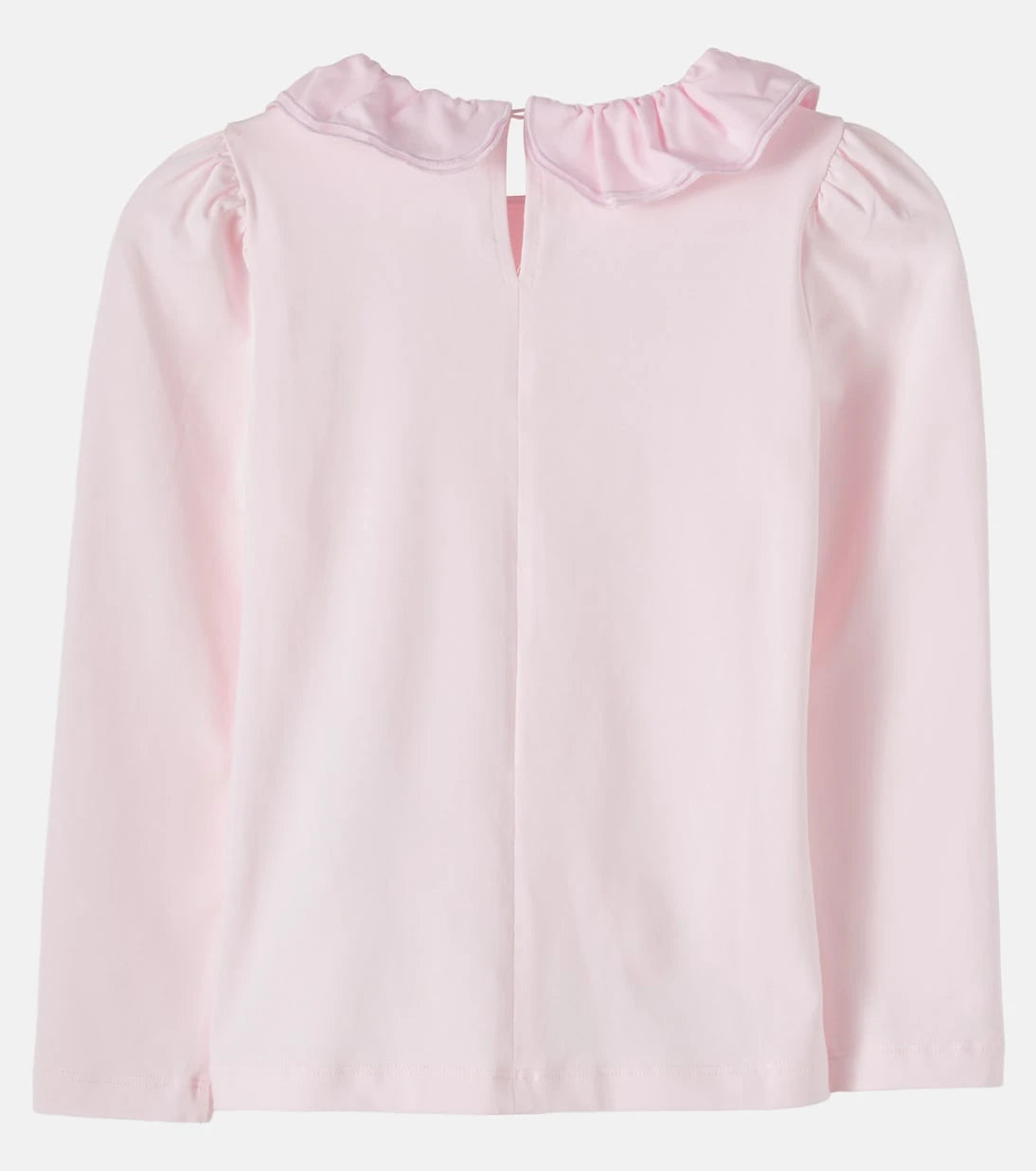 Monnalisa - Ruffled cotton-blend jersey top