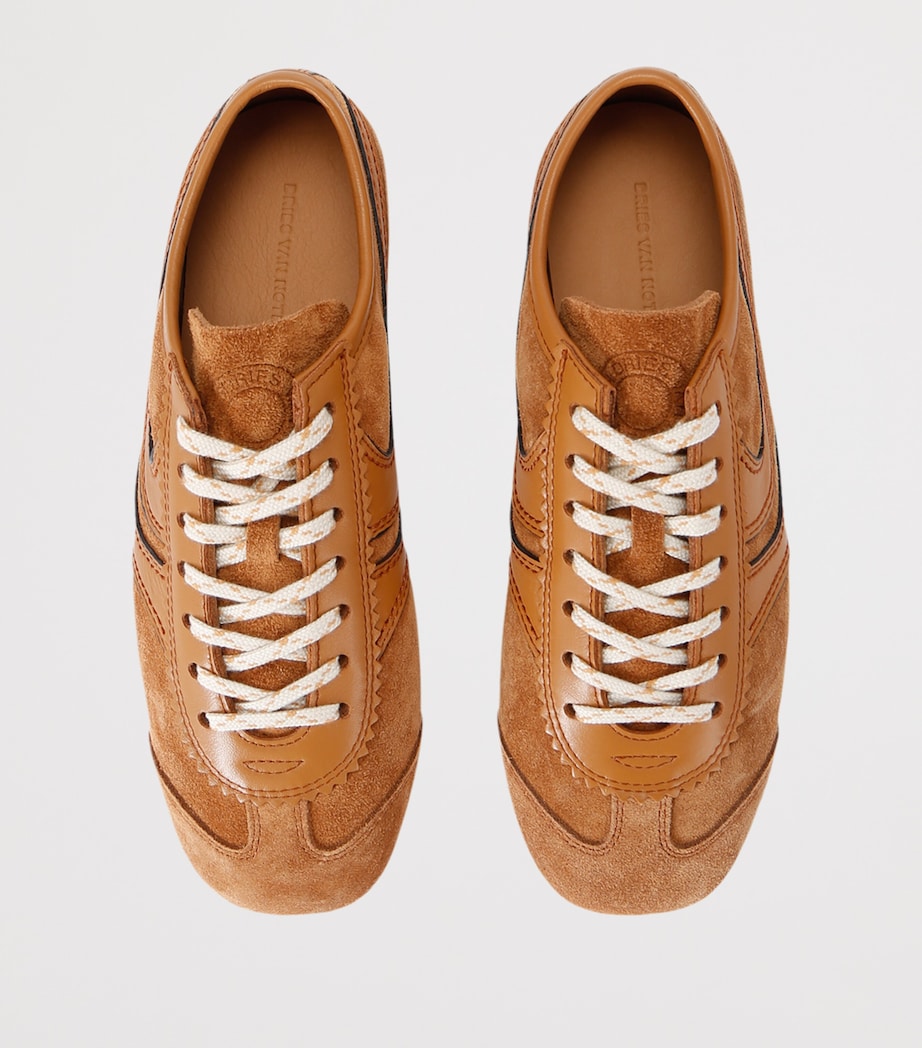 DRIES VAN NOTEN Beige Suede Dustin Sneakers