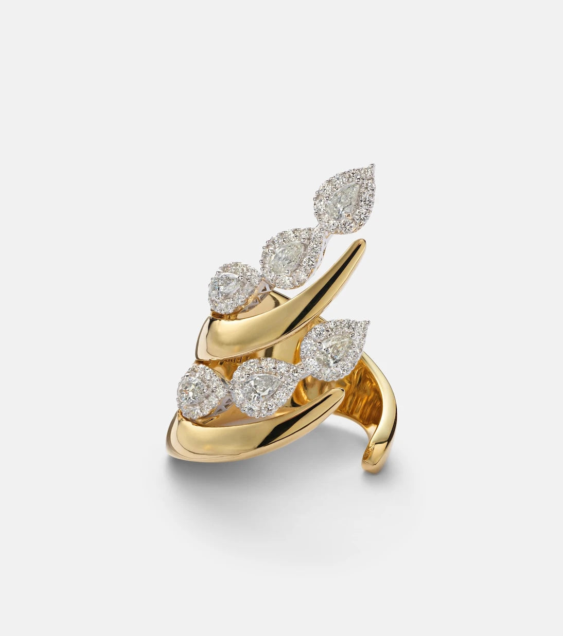 Yeprem - Golden Strada 18kt gold ring with diamonds