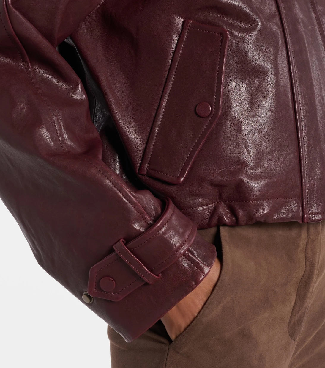 Veronica Beard - Bateman cropped leather jacket