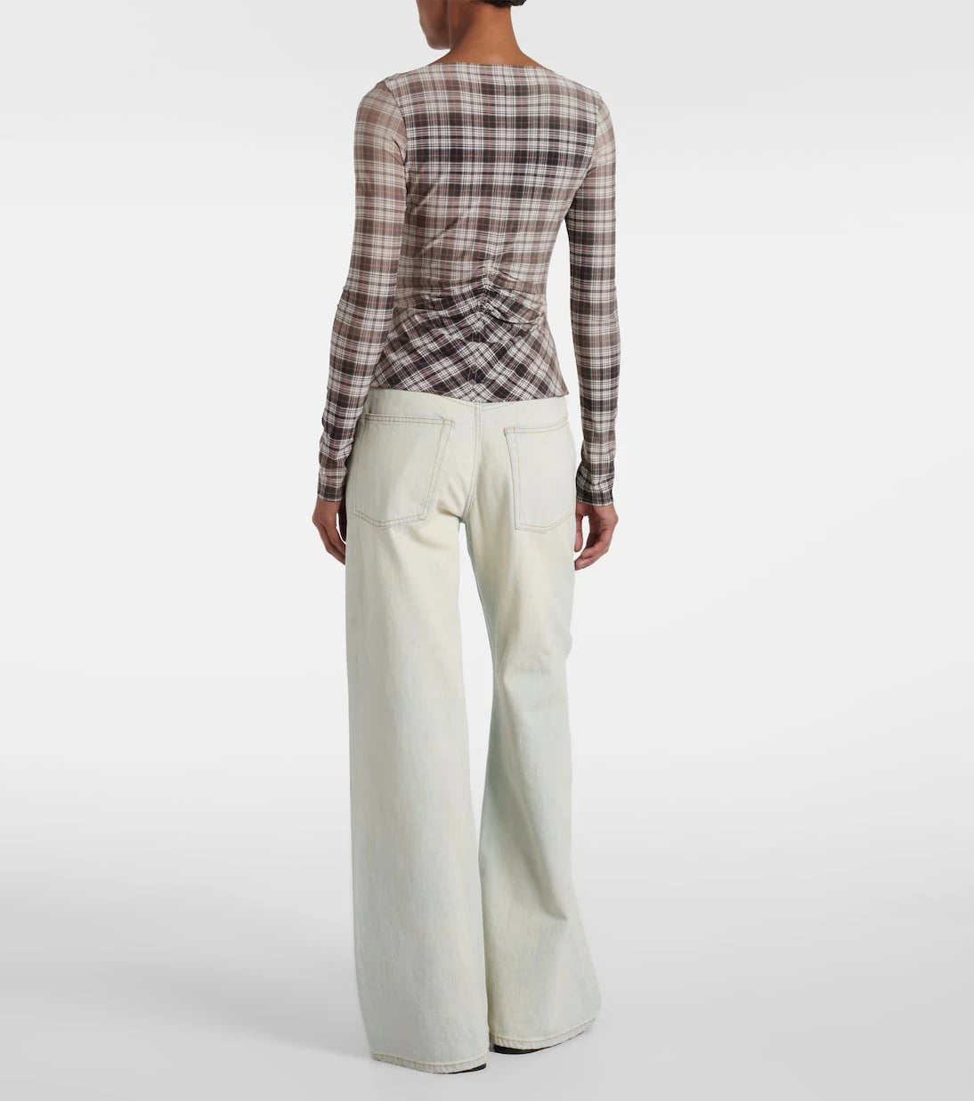 Acne Studios - Plaid ruched top