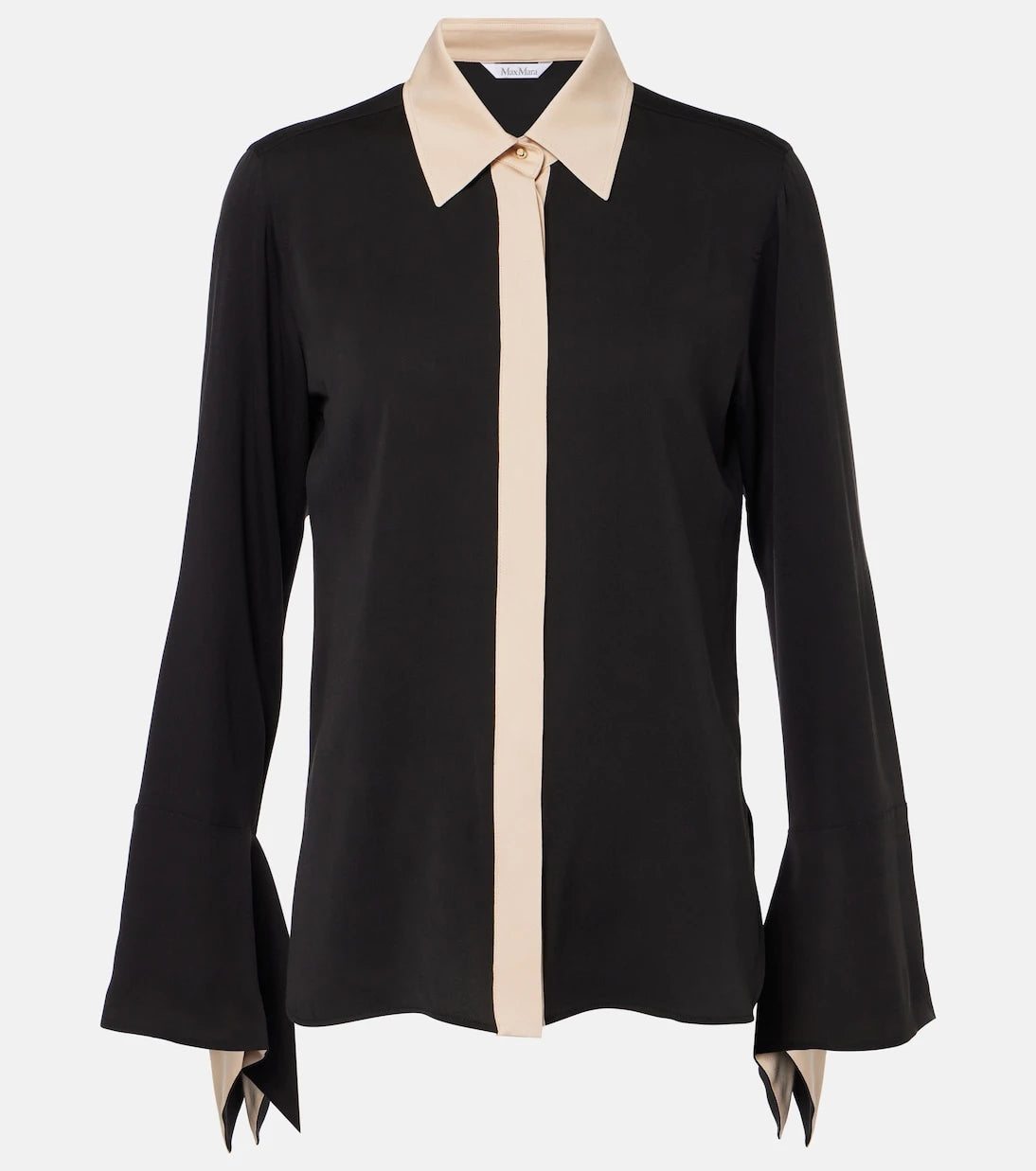 Max Mara - Pio high-rise silk charmeuse blouse