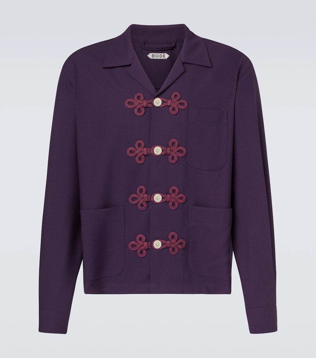 Bode - Astor embroidered wool shirt