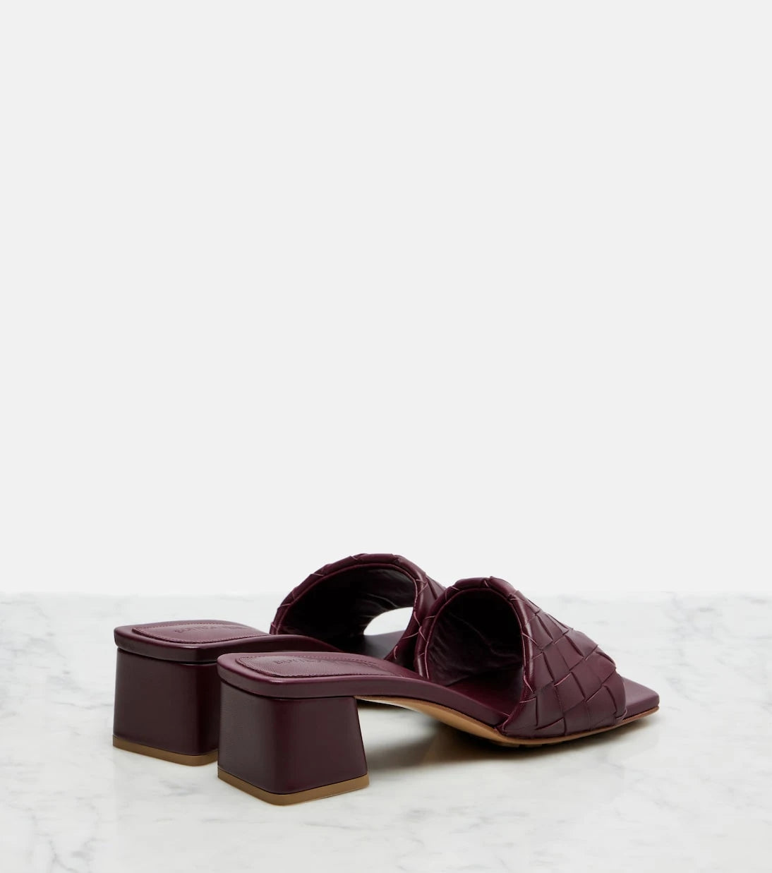 Bottega Veneta - Parco 45 Intrecciato leather mules