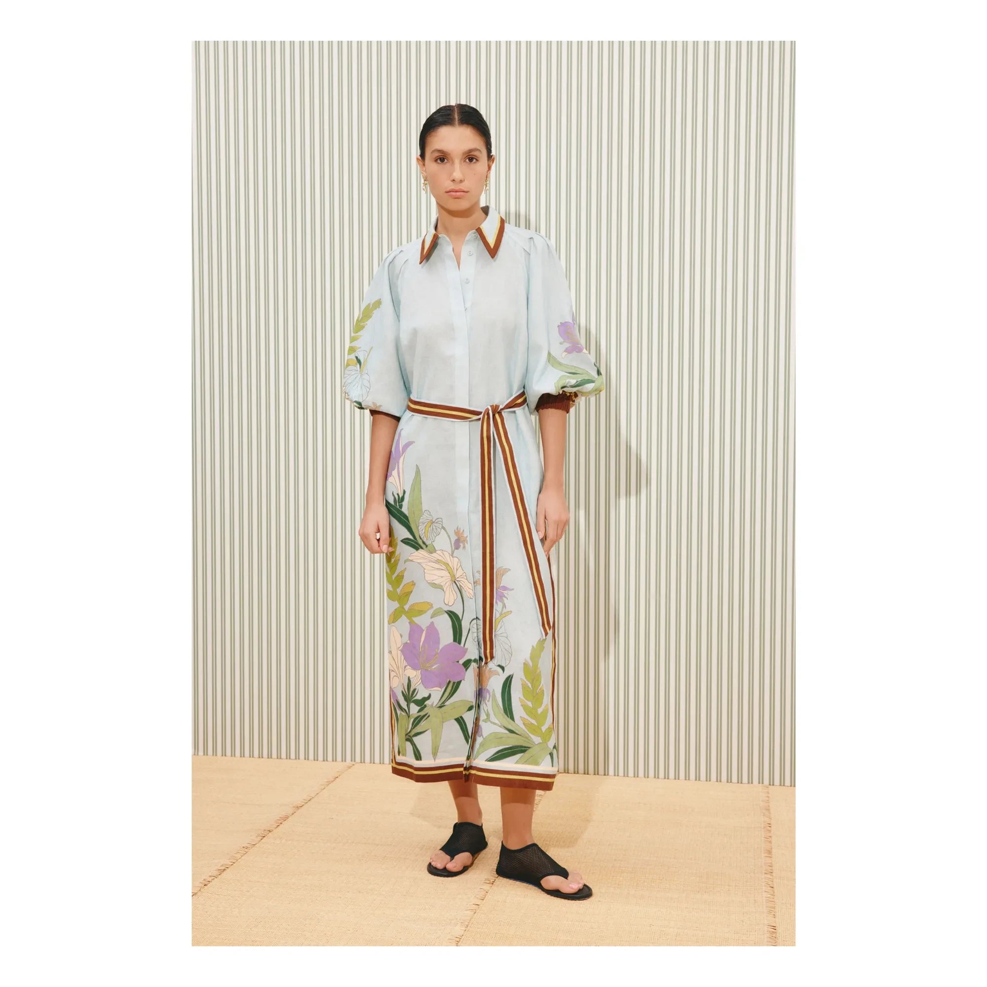Alémais - Alfie Linen Dress | Light blue