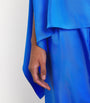 Blue Silk Oversized Cape