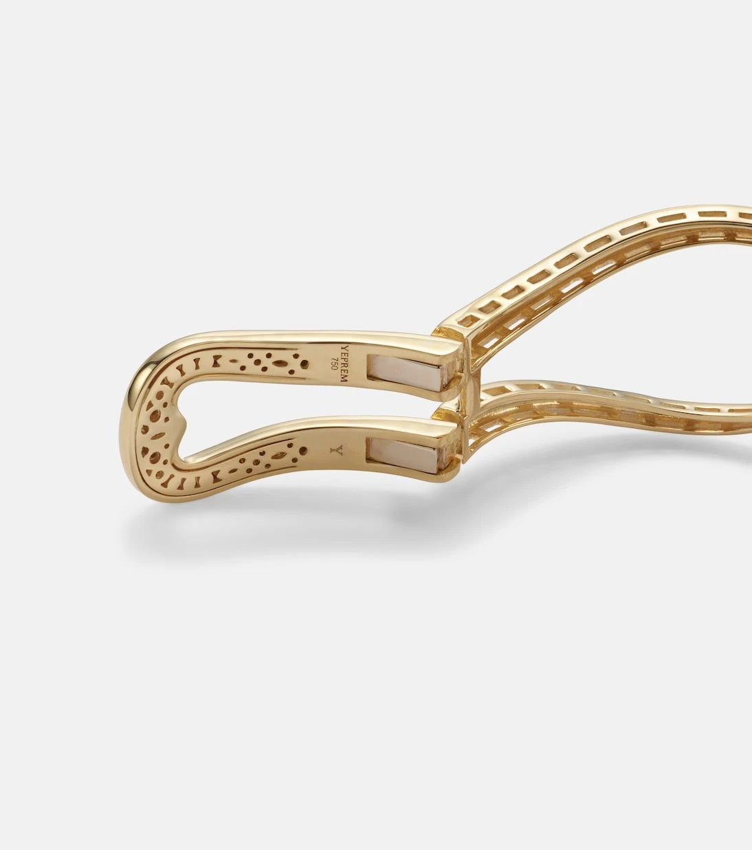 Yeprem - Golden Strada 18kt white and yellow gold bangle with diamonds