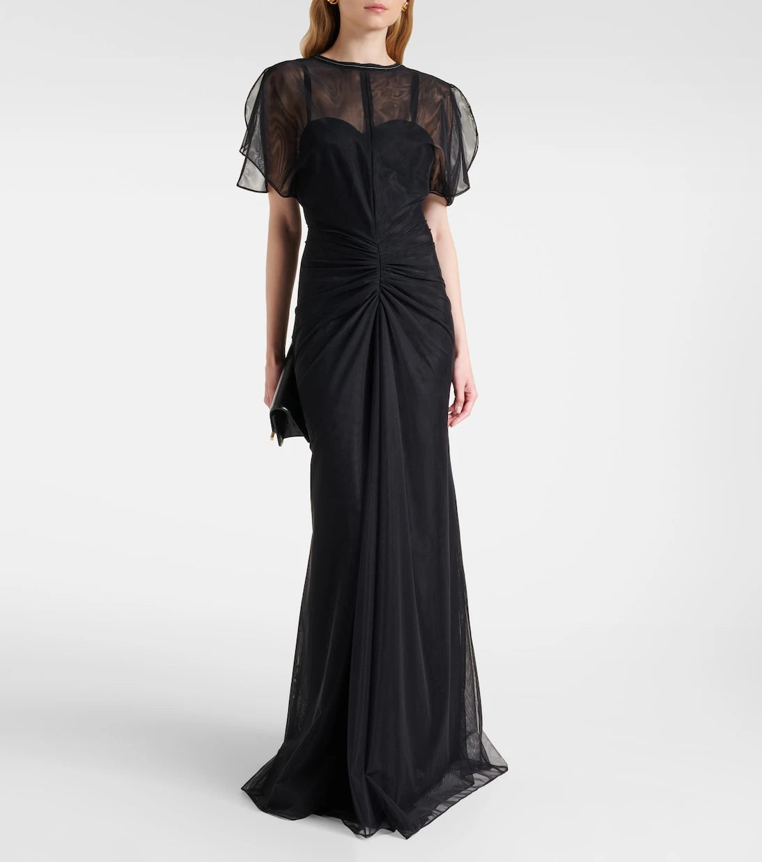 Victoria Beckham - Bella gathered open back organza gown