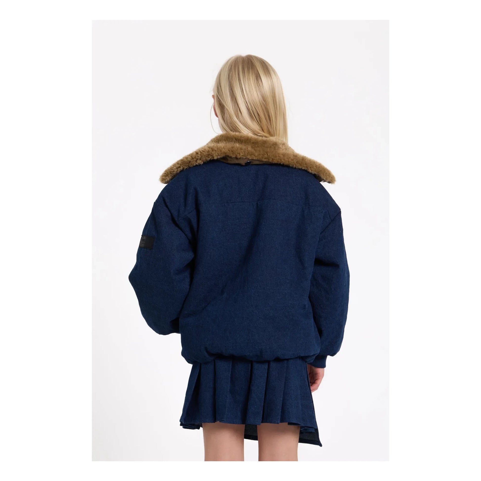 Finger in the nose - Aria Denim Aviator Jacket | Denim brut