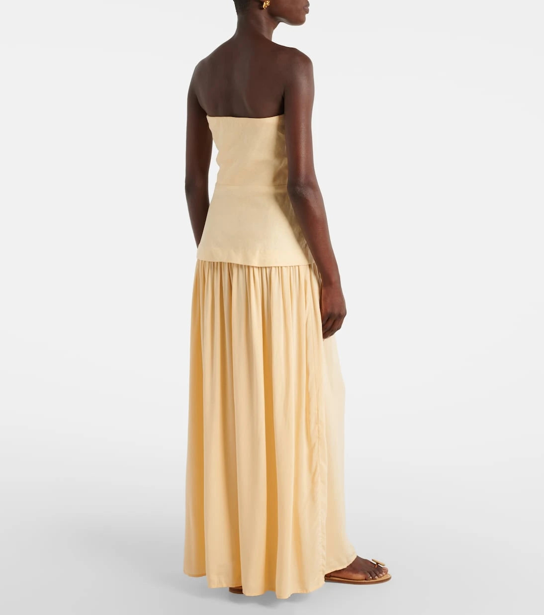 Faithfull - Hedy strapless linen maxi dress