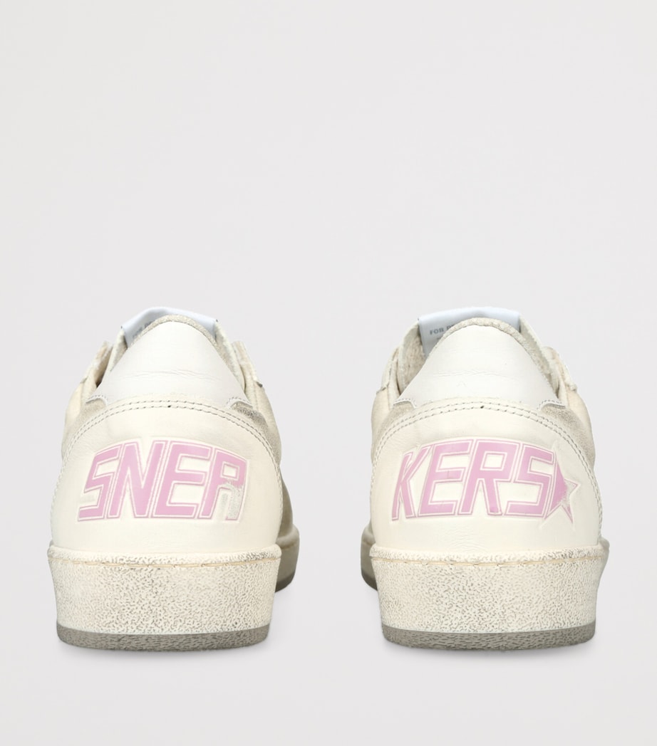 White Leather Ballstar Sneakers