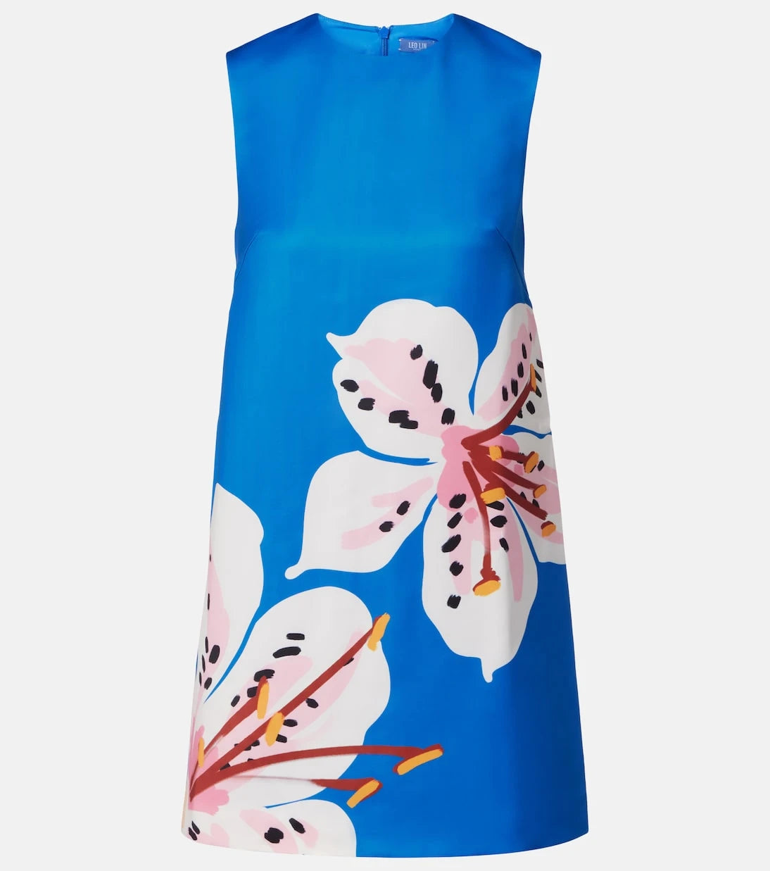 Leo Lin - Yvonne çiçek desenli saten mini elbise