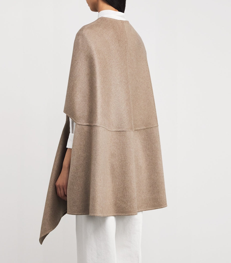Brown Cashmere Cut-Out Cape