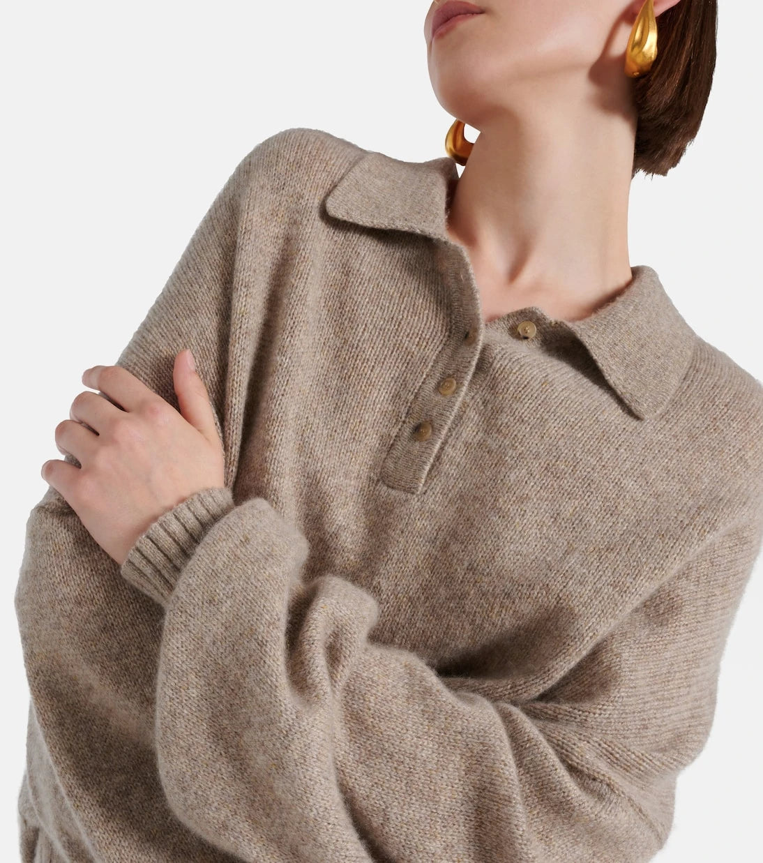 Khaite - Rene cashmere polo sweater