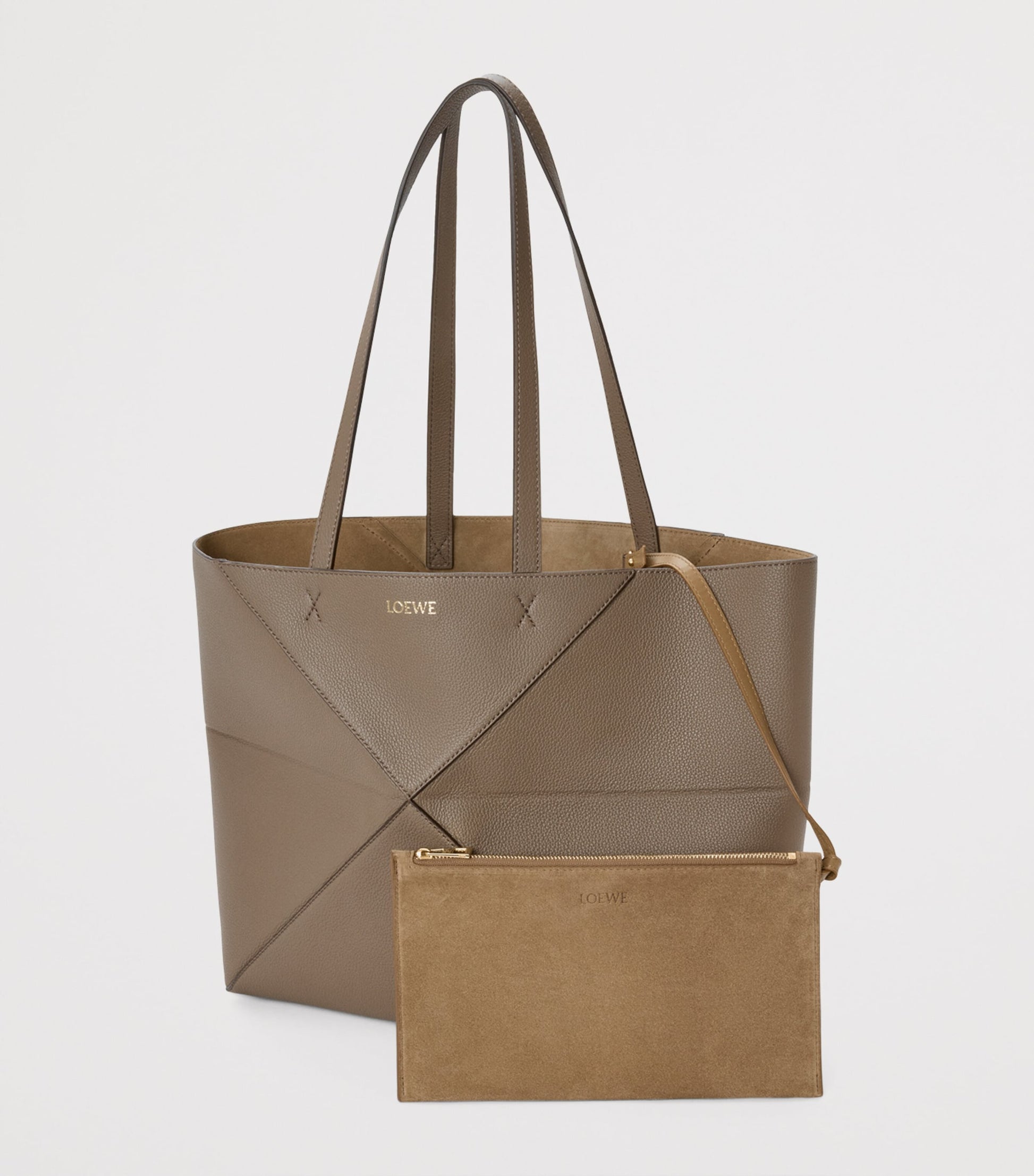 Medium Leather Puzzle Fold Tote Bag