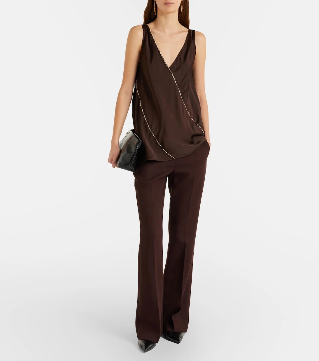 Jil Sander - Embellished satin top