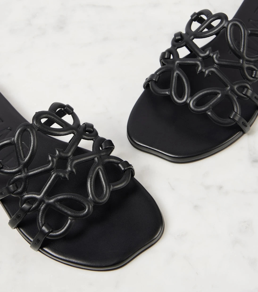 Loewe - Petal Anagram leather slides