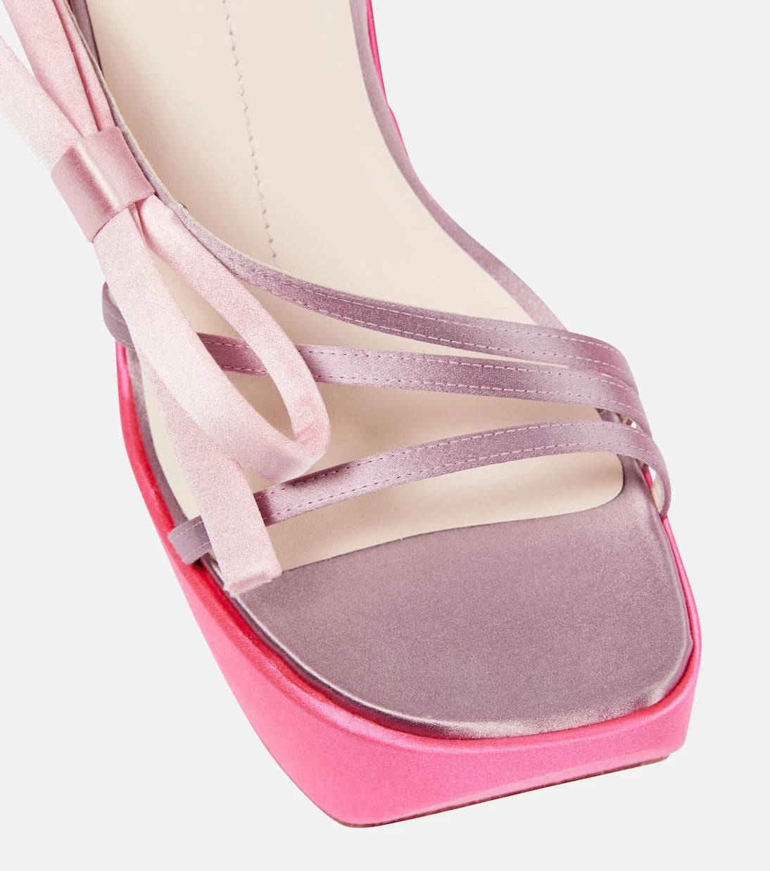 Roger Vivier - Choc Bow satin wedge sandals