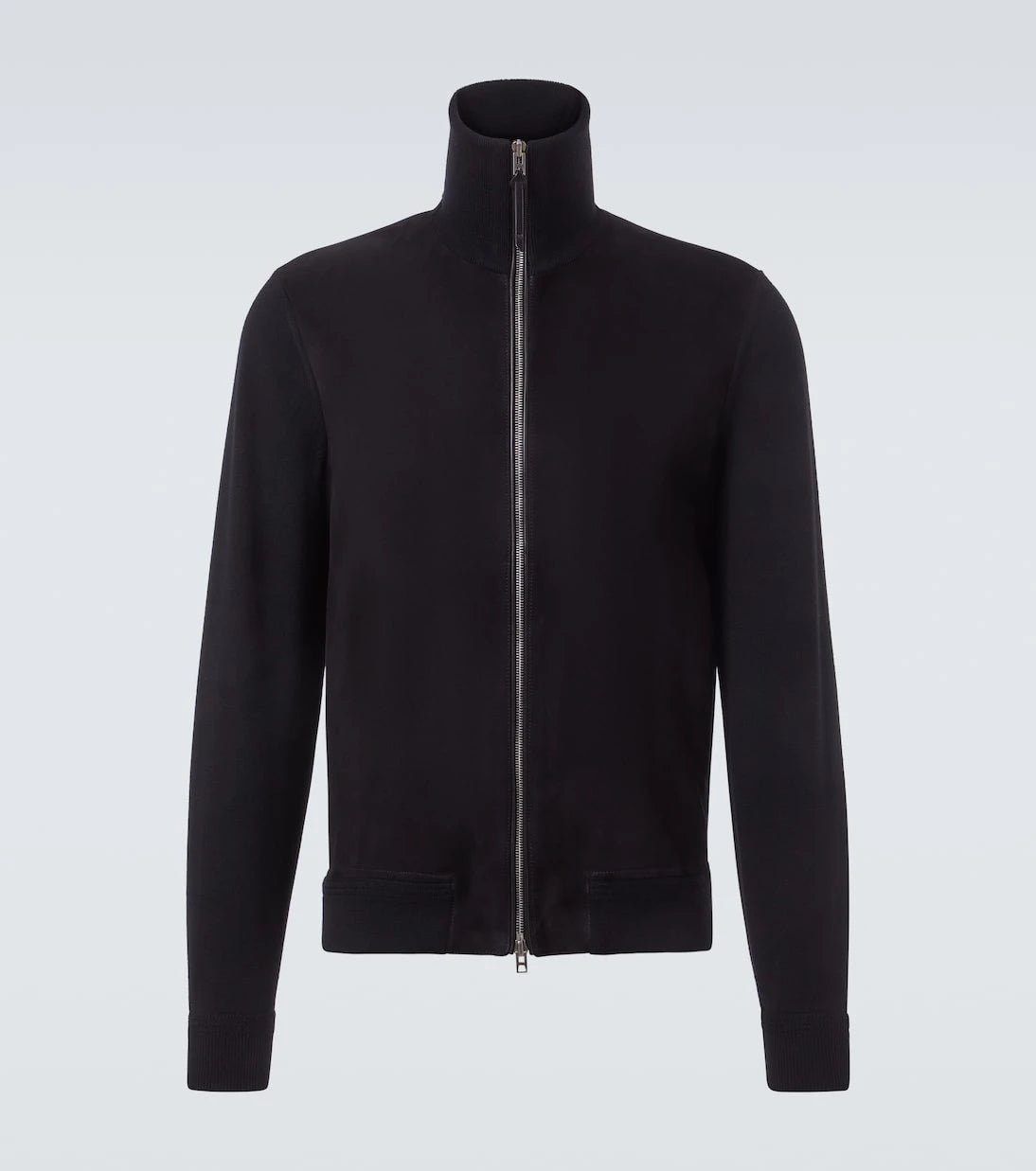 Tom Ford - Suede and wool-blend zip-up sweater