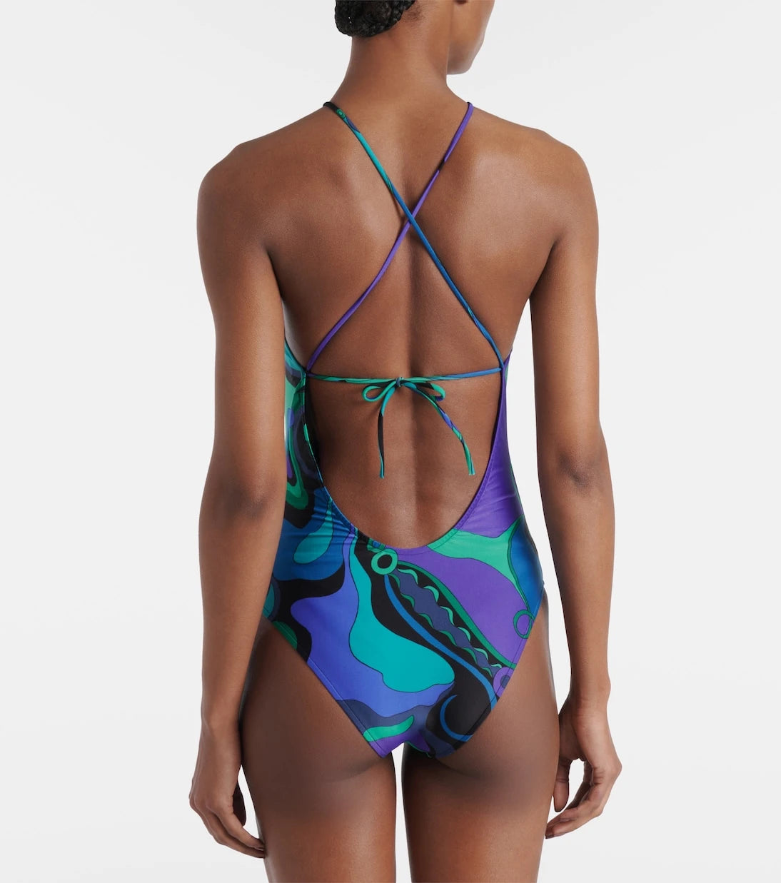 Pucci - Orchidee halterneck swimsuit