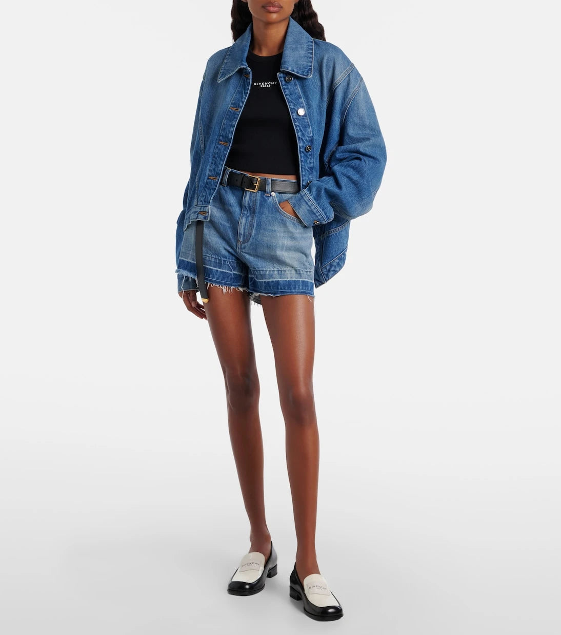 Givenchy - Normal bel denim şort