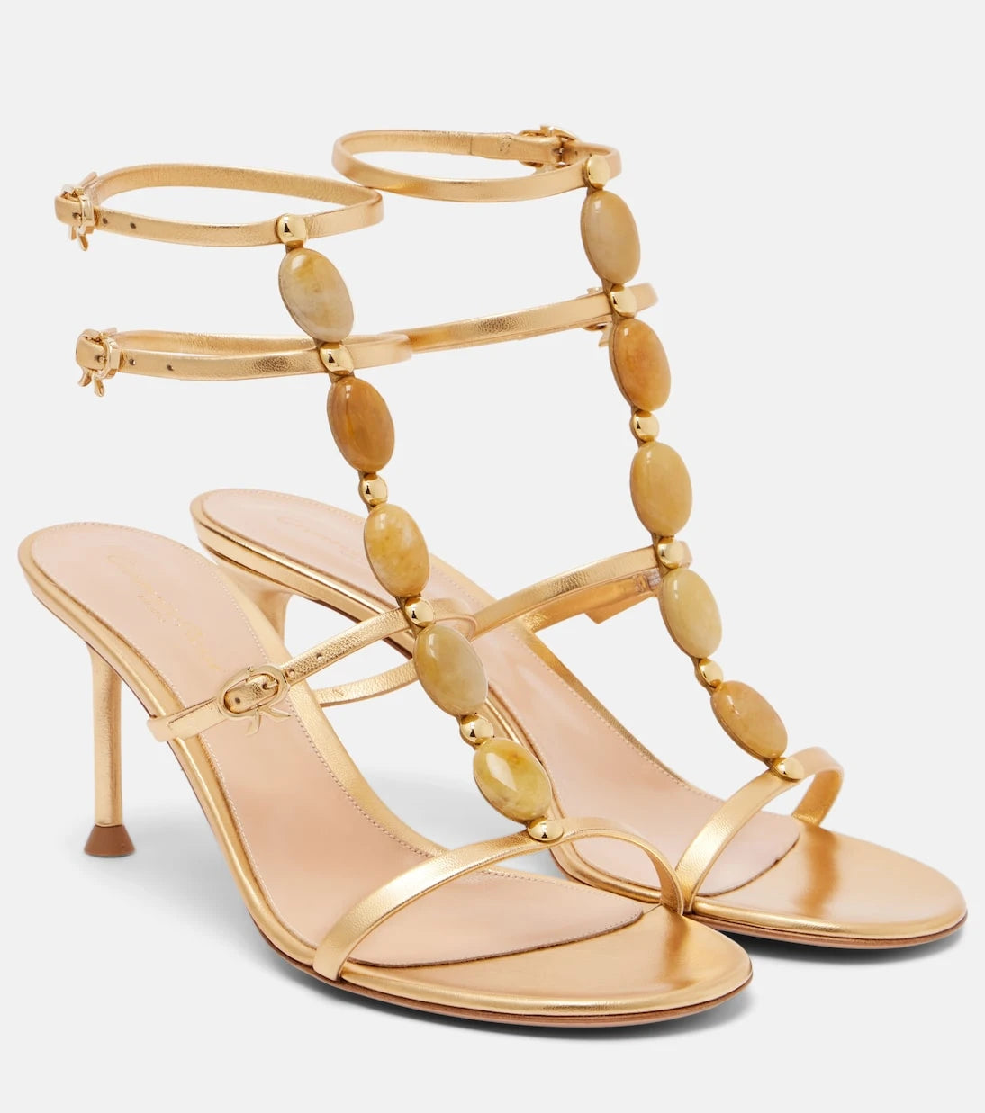 Gianvito Rossi - Shanti 70 embellished leather sandals