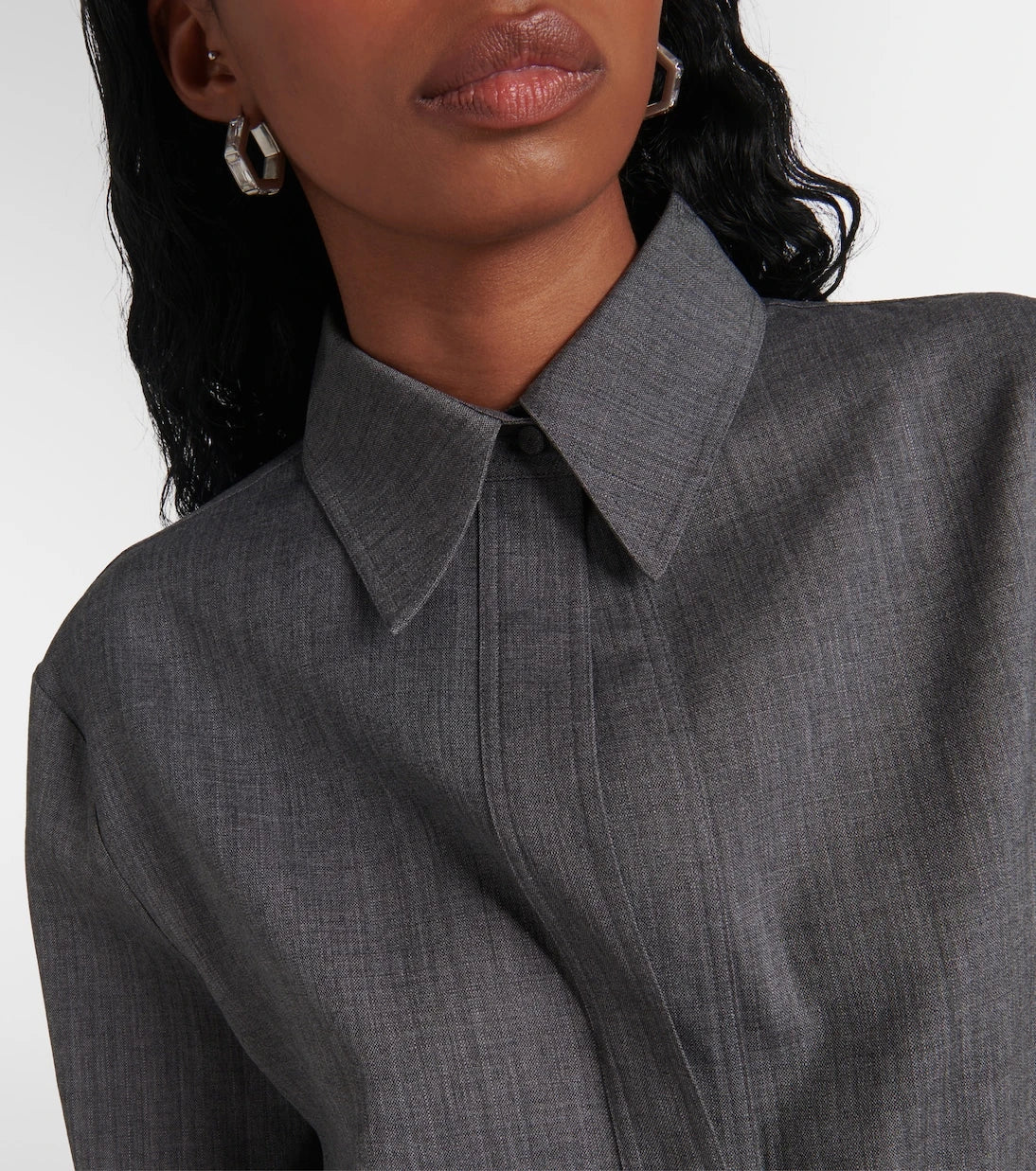Jil Sander - Belted wool shirt