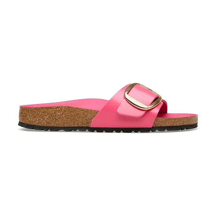 Birkenstock düz tabanlı deri kadın terlik