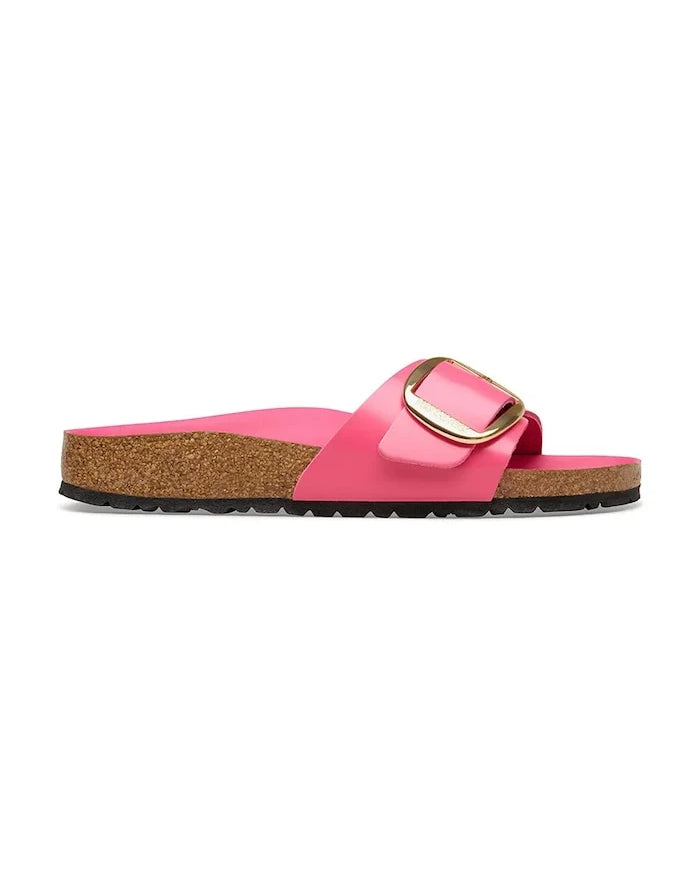 Birkenstock düz tabanlı deri kadın terlik