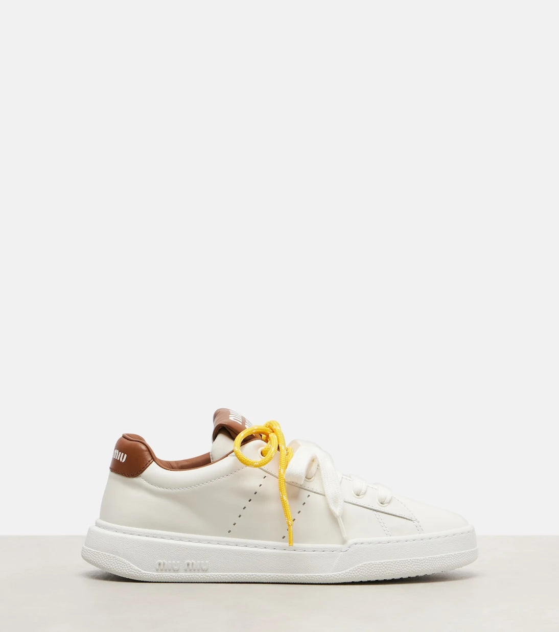 Miu Miu - Logo leather sneakers