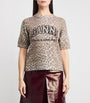 GANNI Multi Wool-Blend Leopard Print T-Shirt