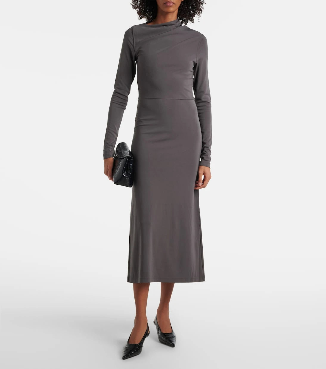 Toteme - Draped jersey midi dress