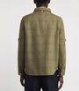 Green Wool Utility Patch Pocket Shirt Jacket