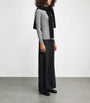 Fabiana Filippi Grey Wool-Silk-Cashmere Ribbed Sweater