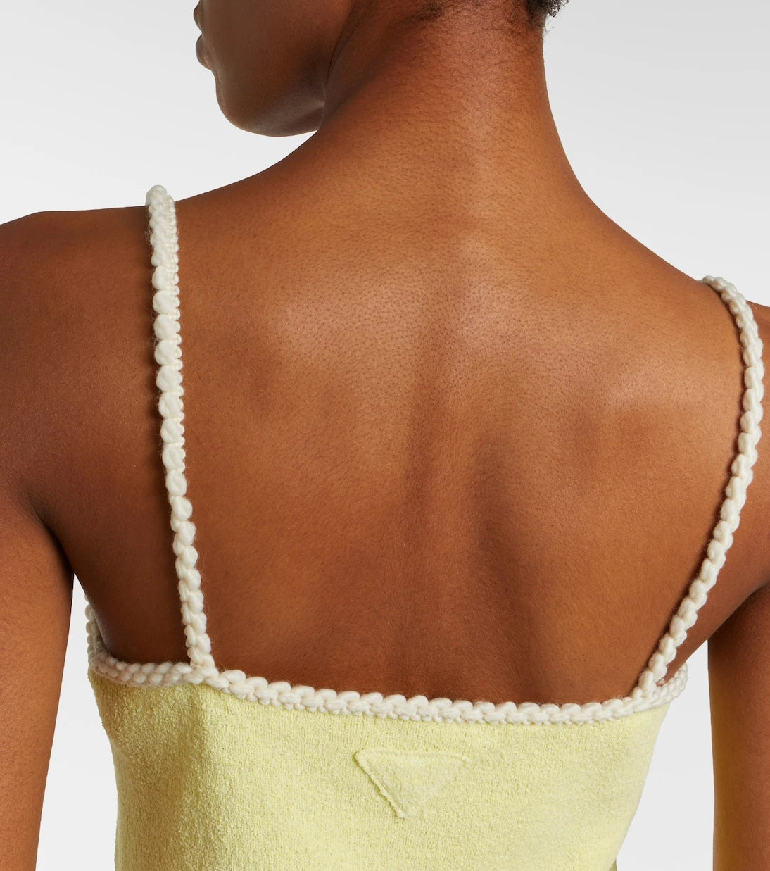 Prada - Embellished cotton-blend bouclé top
