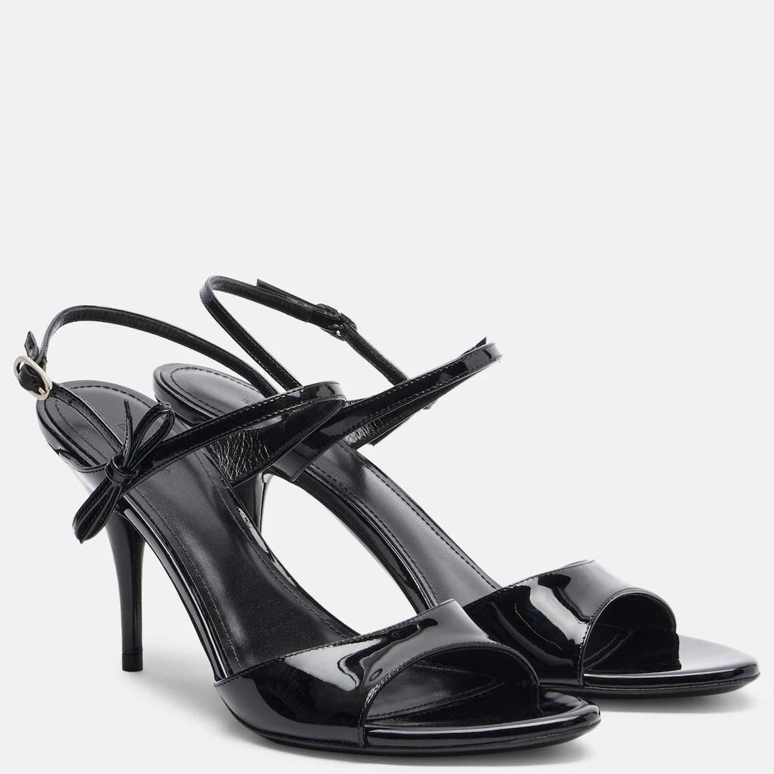 Balenciaga - Avenue Bow patent leather sandals