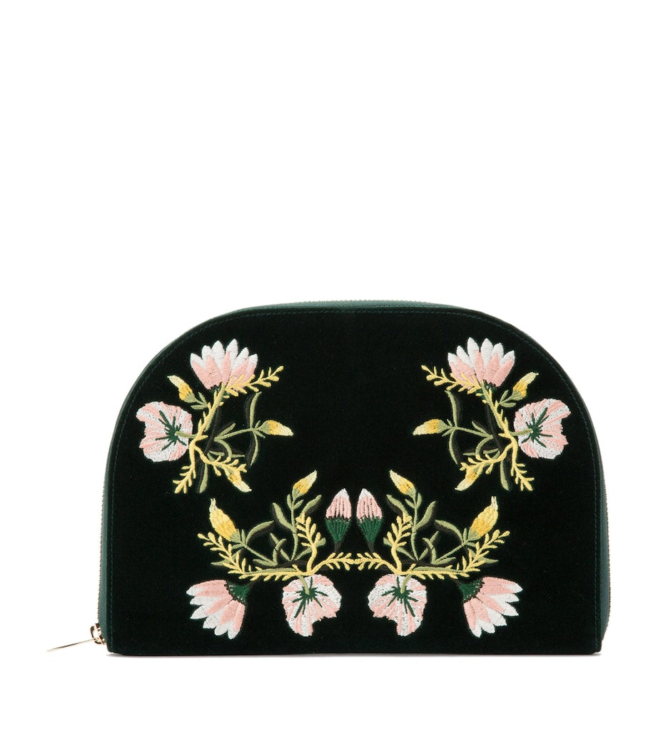 Embroidered Zoe Zip-Up Jewellery Case
