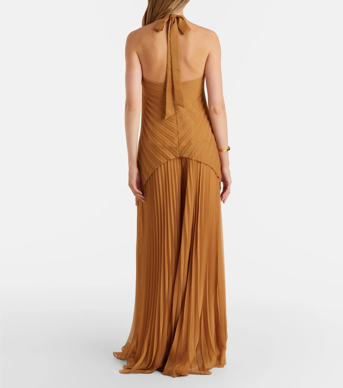 Max Mara - بنطال غريمبو بليسيه بأرجل واسعة