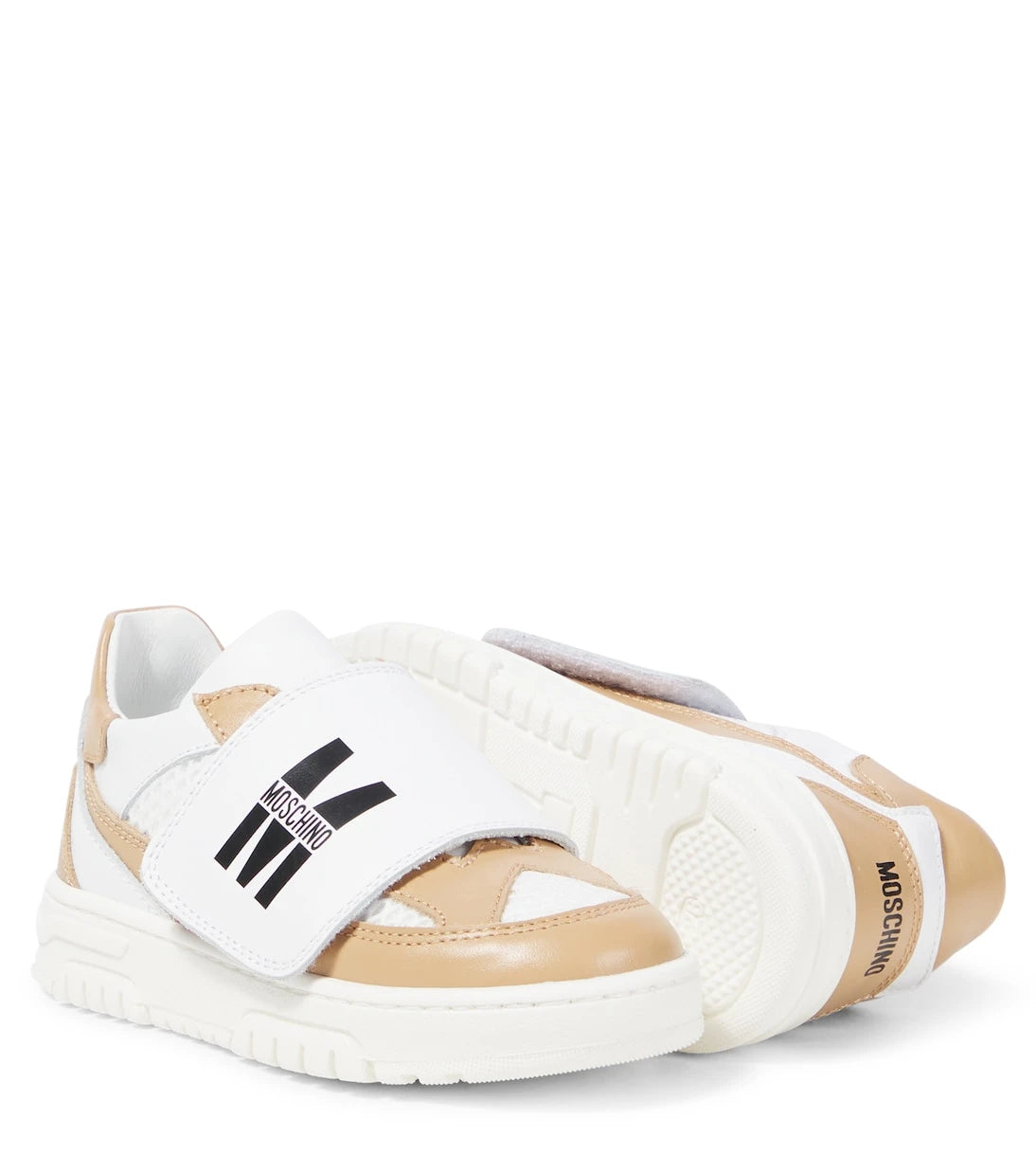 Moschino Kids - أحذية رياضية جلدية
