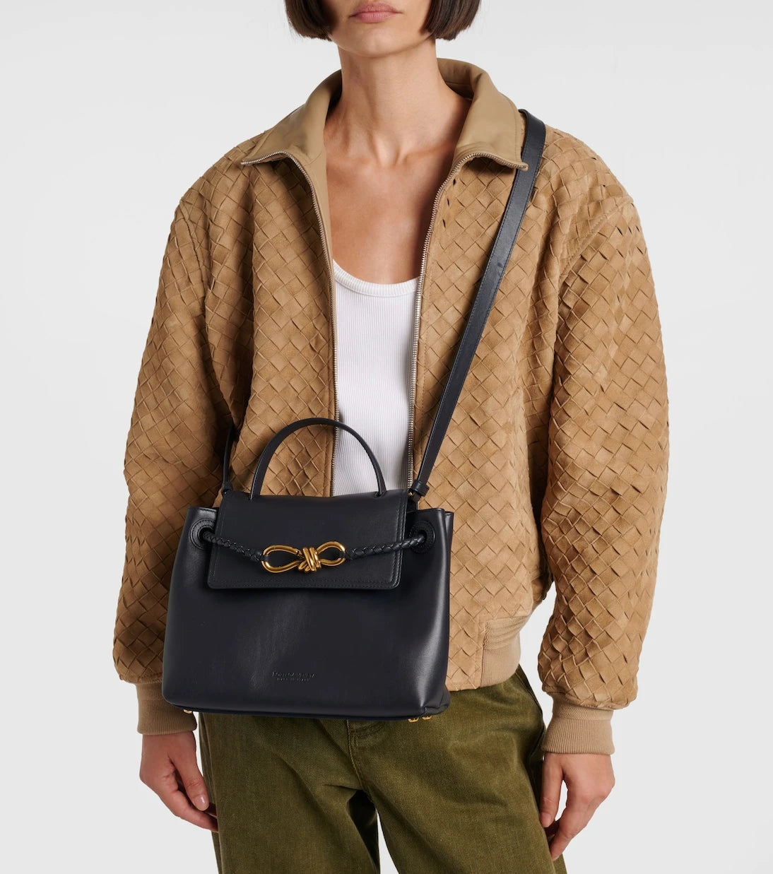 Bottega Veneta - حقيبة توت جلد صغيرة Ciao Ciao