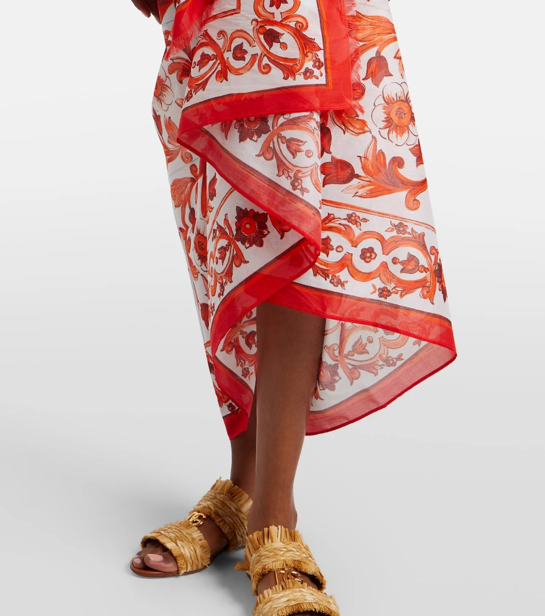 Dolce&Gabbana - Majolica cotton beach cover-up