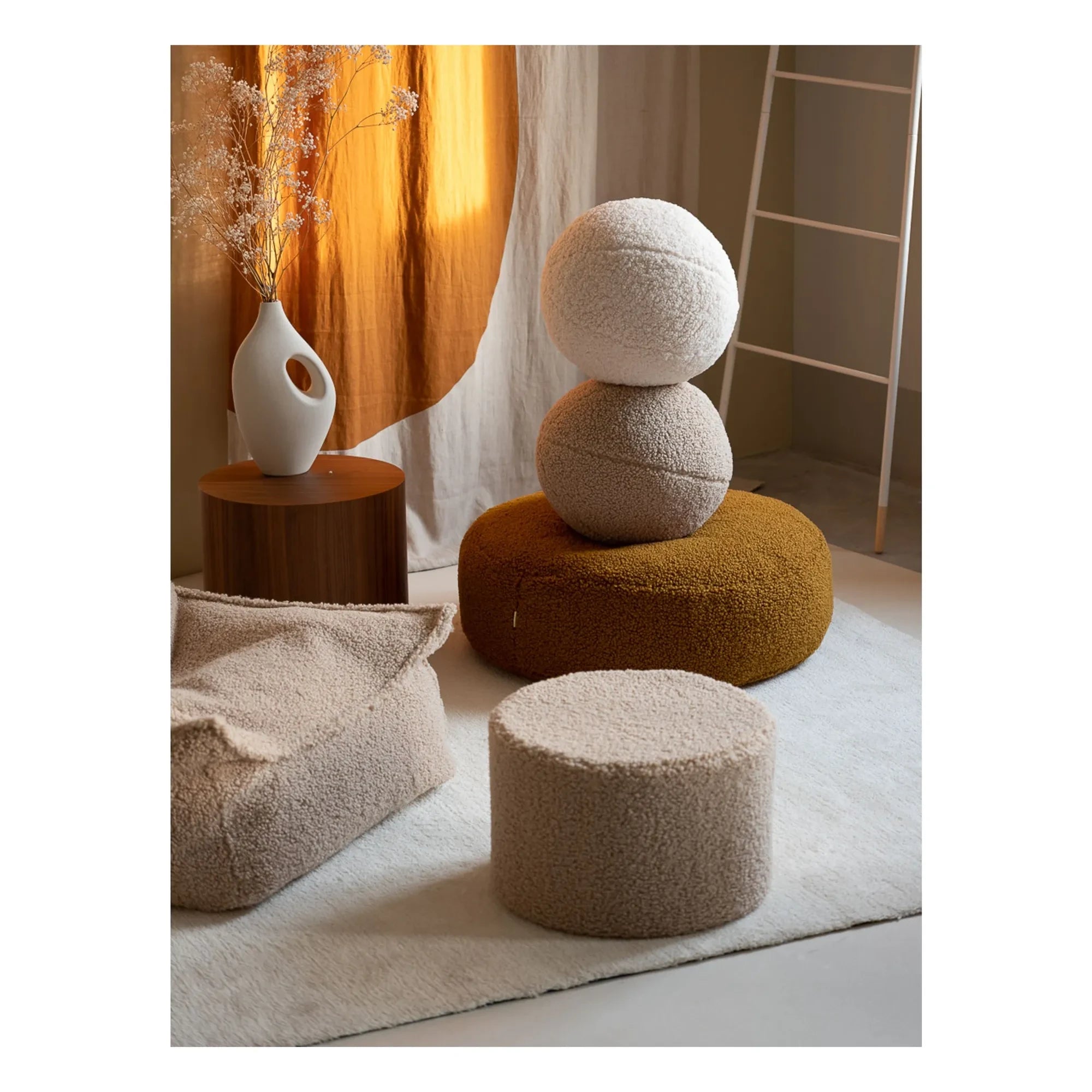Wigiwama - Teddy pouffe | Beige