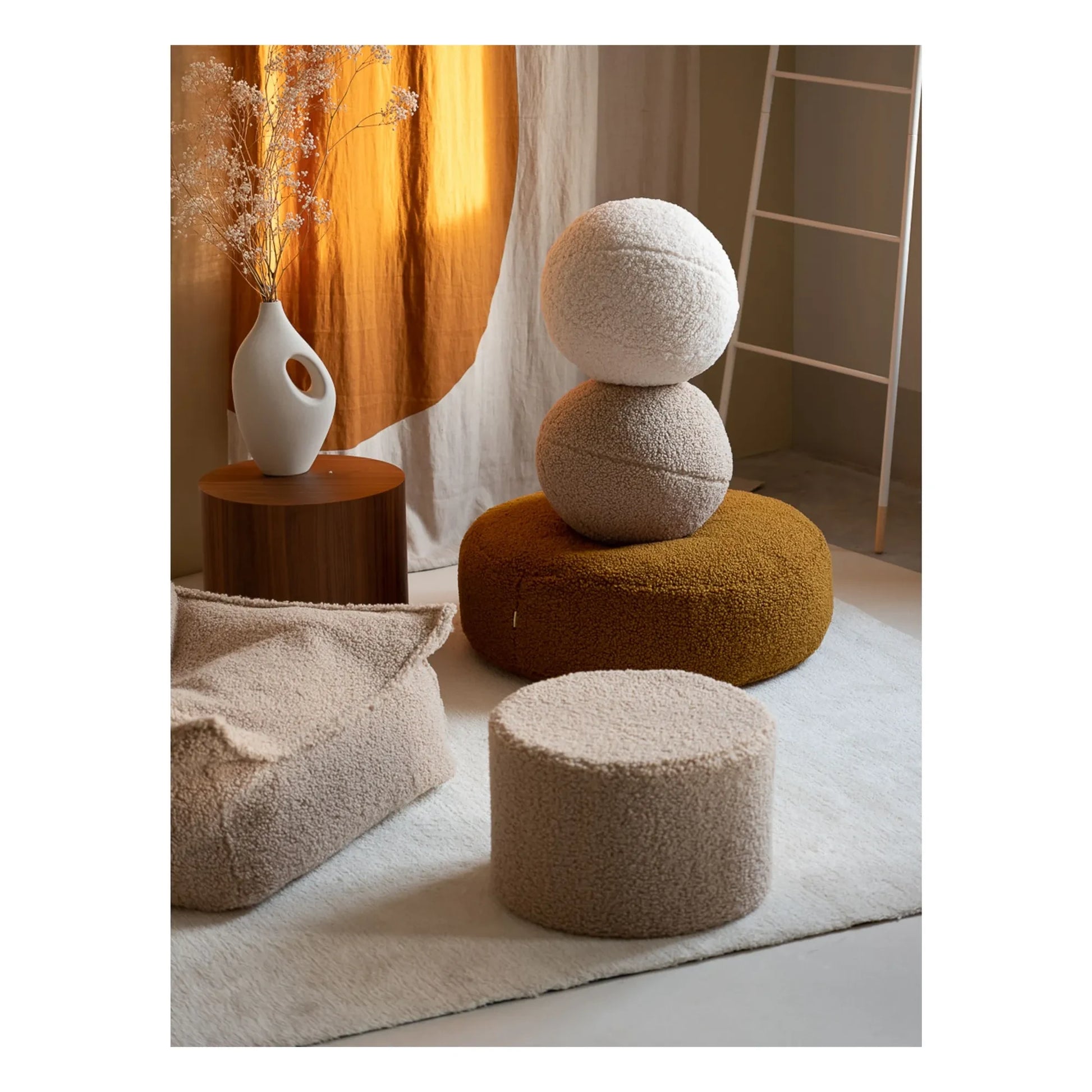 Wigiwama - Teddy pouffe | Beige