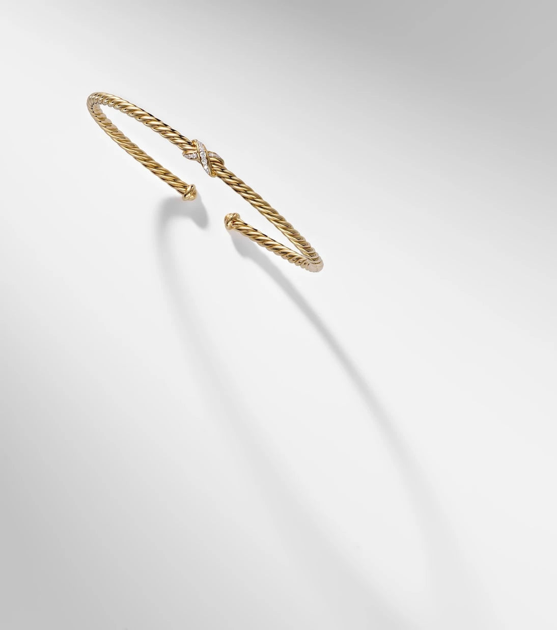 David Yurman - Cablespira® Flex X Micro 18kt gold bracelet with diamonds