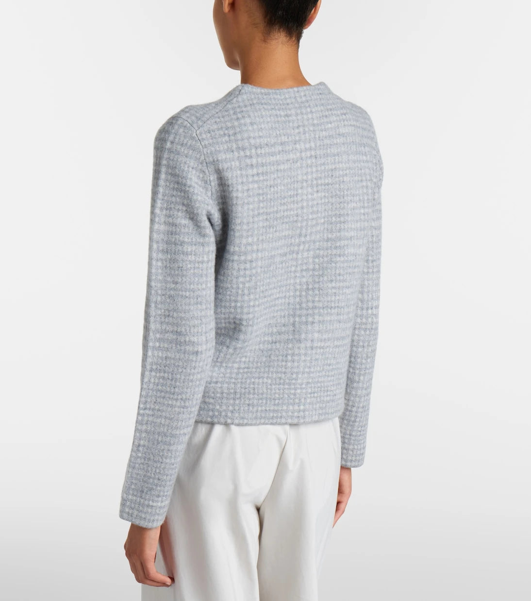 Vince - Checked wool and cashmere cardigan