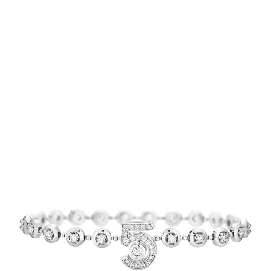 White Gold and Diamond Eternal N°5 Diamond Line Bracelet