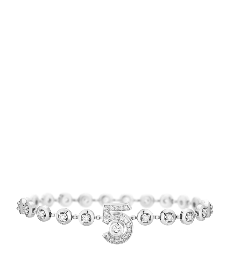 White Gold and Diamond Eternal N°5 Diamond Line Bracelet